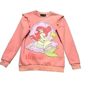 Disney Little Mermaid Ariel Sweatshirt Womens Small Cakeworthy Pink Pullover